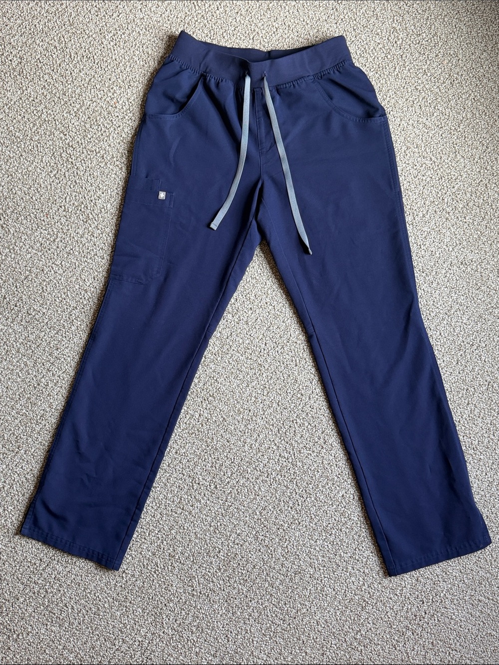 FIGS Yola Skinny Cargo Scrub Pants Navy Blue Size Large